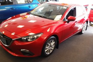 Mazda Mazda3 Mud Flap Kit - Rally Armor - UR Series - Black with White Logo - `14-`18